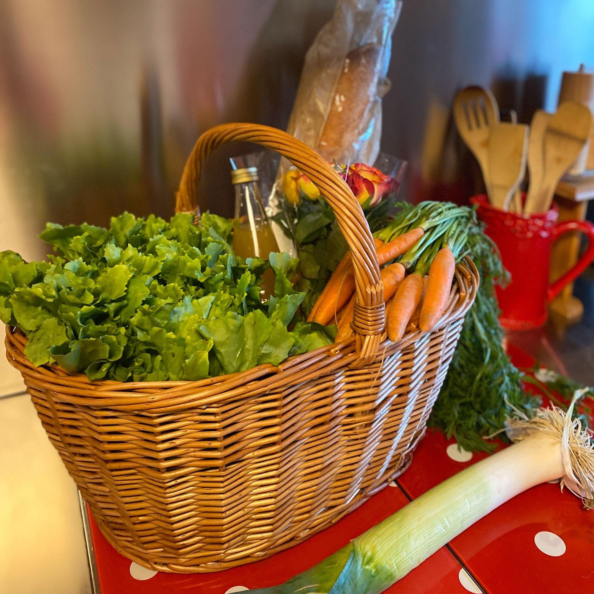 UNUS HOME Einkaufskorb Weidenkorb Henkelkorb, Bügelkorb Tragekorb Flechtkorb Marktkorb Kaminholzkorb Geschenkekorb