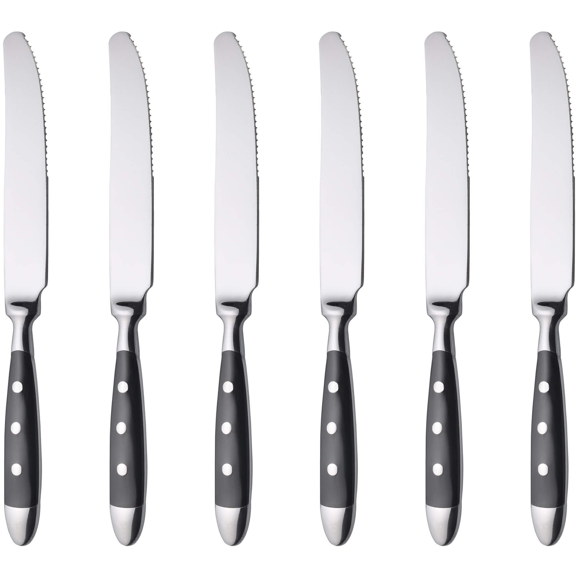 GRÄWE Tafelmesser GRÄWE Tafelmesser 6 Stück, Serie Nürnberg, SCHWARZ