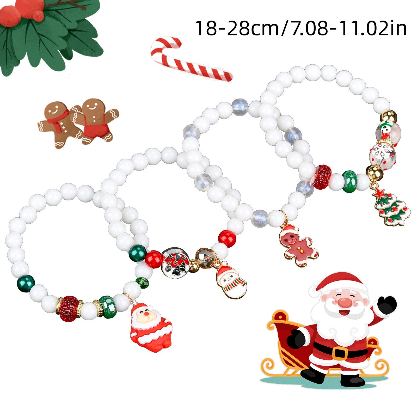 Kityhome Armband Set Weihnachts Armband mit Anhänger - Dehnbar, Als Schmuck günstig online kaufen