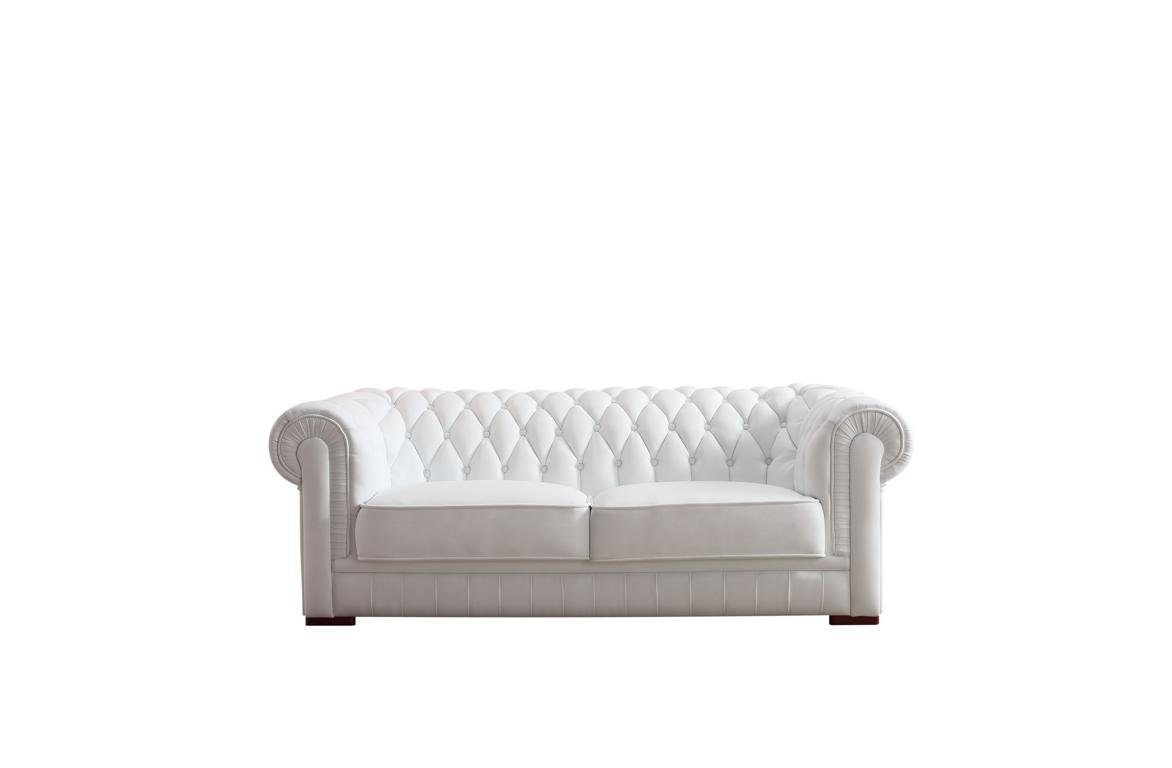 in Sofa Wonzimmer Europe Made Couch Chesterfield Weiße Klassiche Sofagarnitur JVmoebel Set,