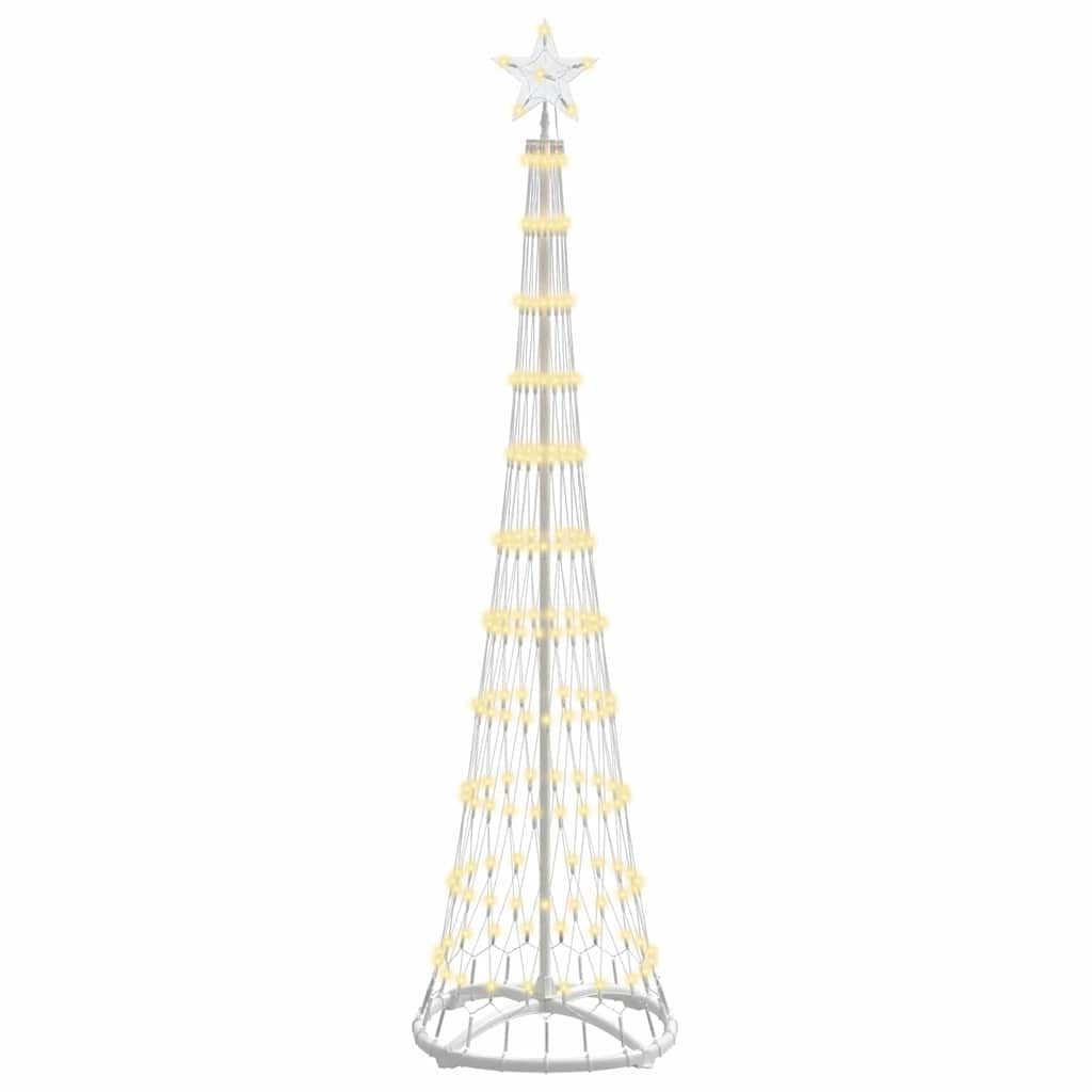 vidaXL LED Baum LED-Weihnachtsbaum Warmes Weiß 51 x 51 x 190 cm Metall