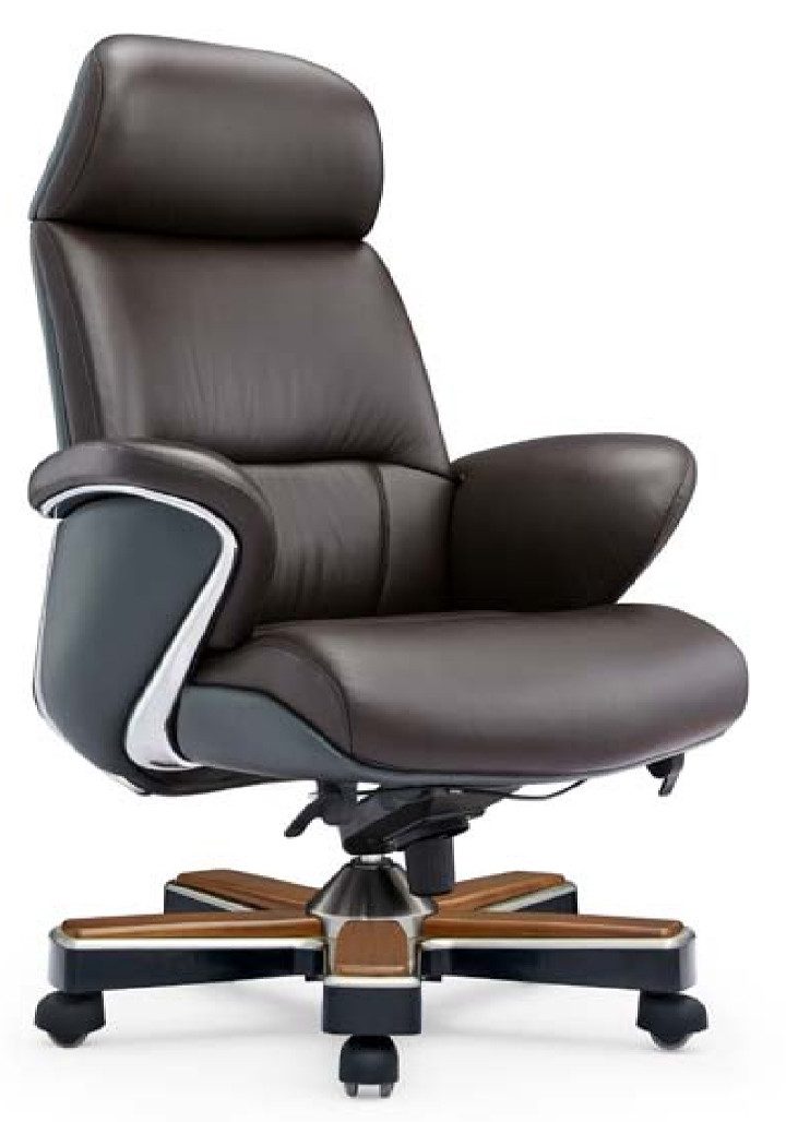 JVmoebel Bürostuhl Eleganter Sessel Moderner Sitz aus schwarzem Kunstleder SOFORT, Made in Europa