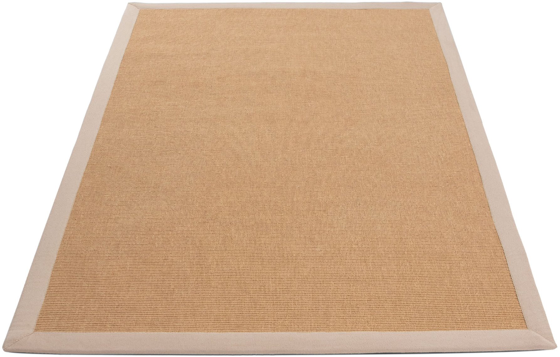 carpetfine Sisalteppich Sisal, auch als Läufer erhältlich, rechteckig, Höhe: 5 mm, mit farbiger Bordüre, Anti Rutsch Rückseite, viele Größen, Wohnzimmer