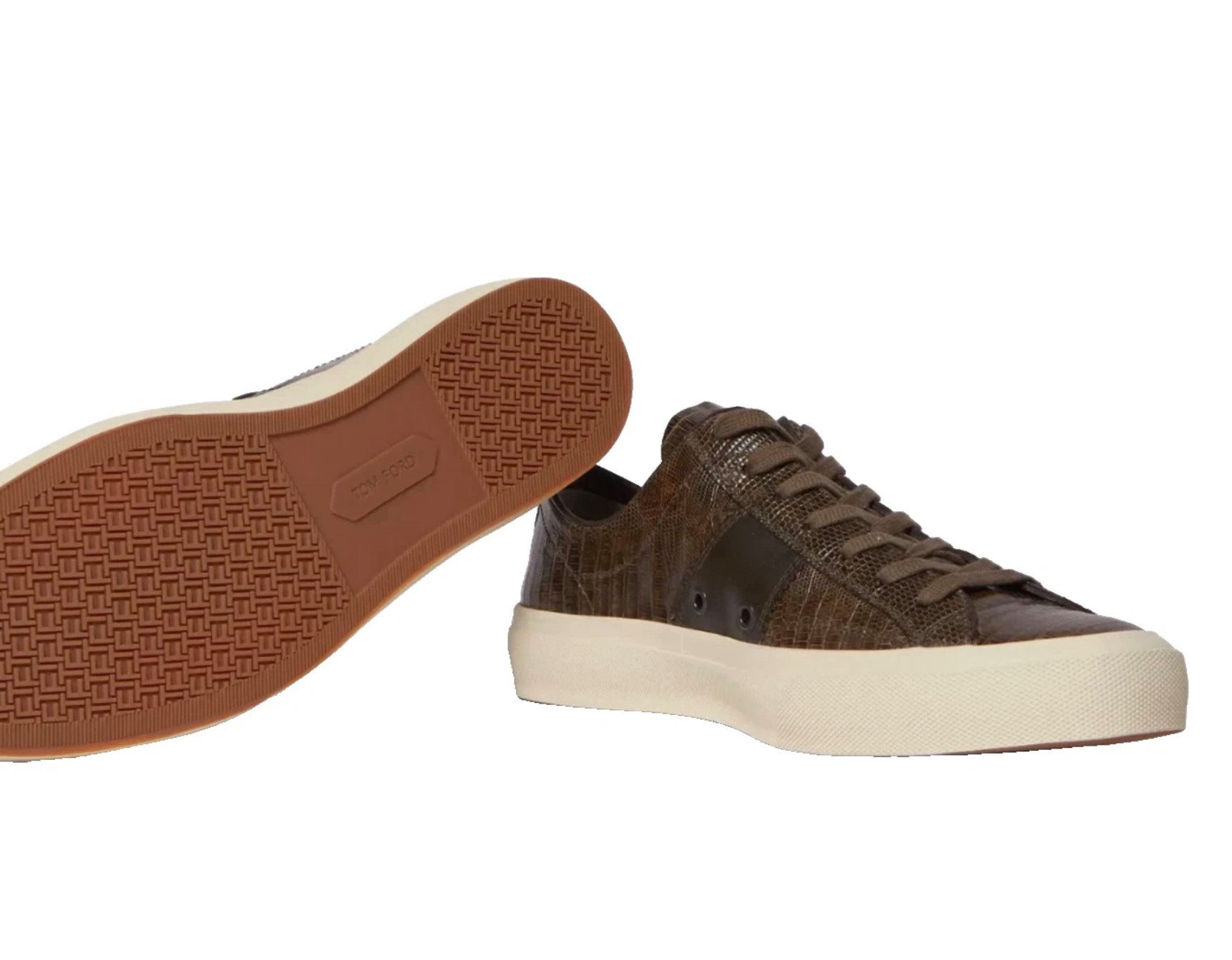 Tom Ford Cambridge Trainers Luxusleder mit strukturierter Oberfläche Sneaker Wird geliefert in original TOM FORD Box inkl. Staubbeuteln