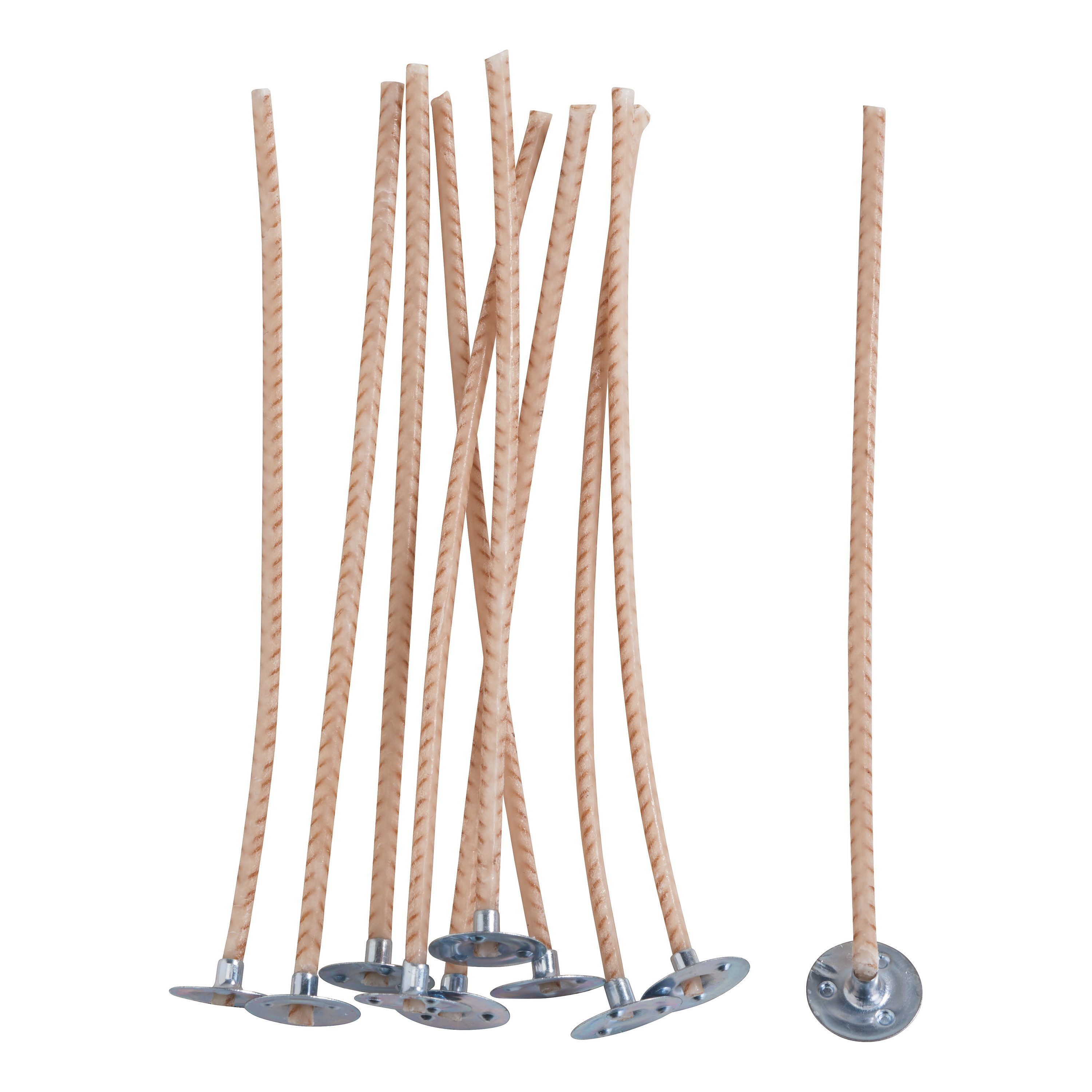 VBS Stumpenkerze Kerzendocht mit Metallfuß, gewachst, 10 Stück günstig online kaufen