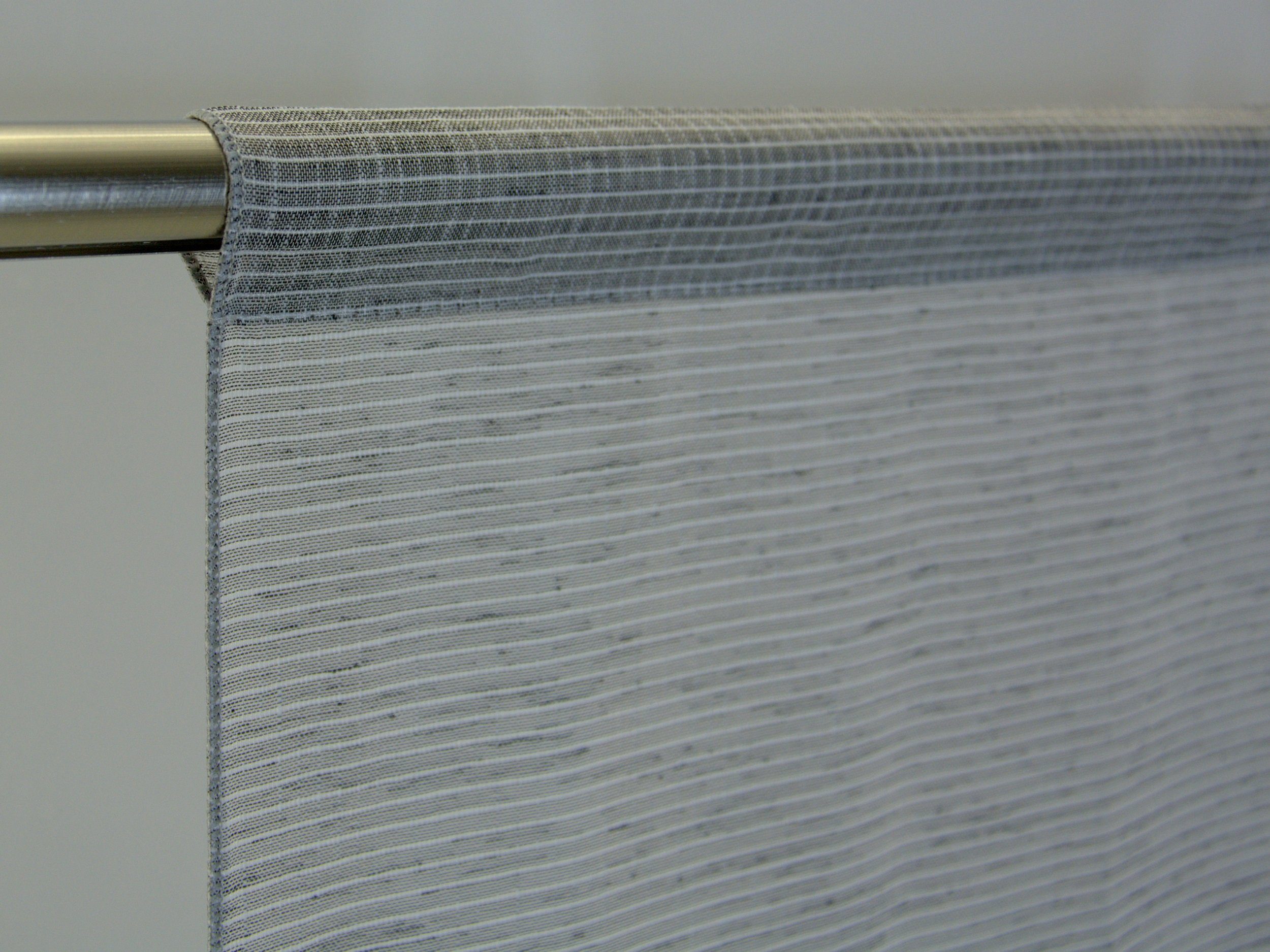 Scheibengardine Mini Flächenvorhang Stangendurchzug halbtransparent Set Clever-Kauf-24, (3 anthrazit St), grau karriert, grau