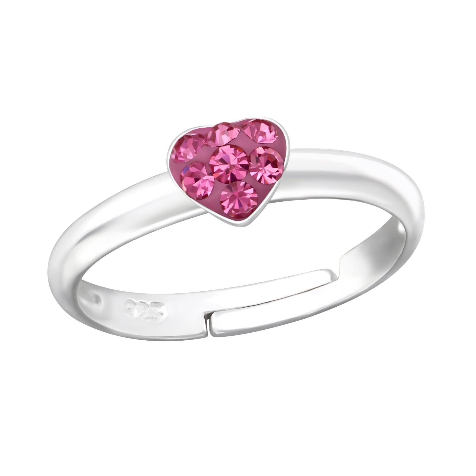 Monkimau Silberring Herz Kinder Ring 925 Silber Geschenk - Größe 2,5 Geschenk