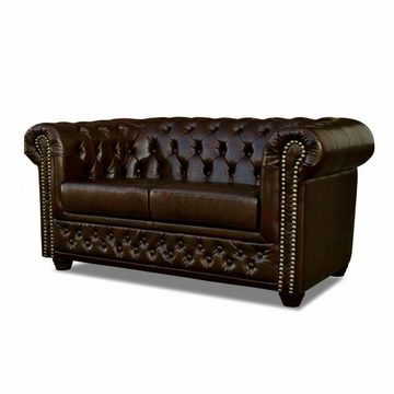 JVmoebel Sofa Chesterfield Sofa York 2 Sitzer mit Bettfunktion Couch Polster Sofa, Made in Europe