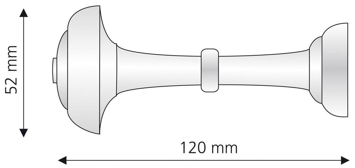 Liedeco Raffhalter, Gardinen, (1-tlg), Schalhalter 12 cm
