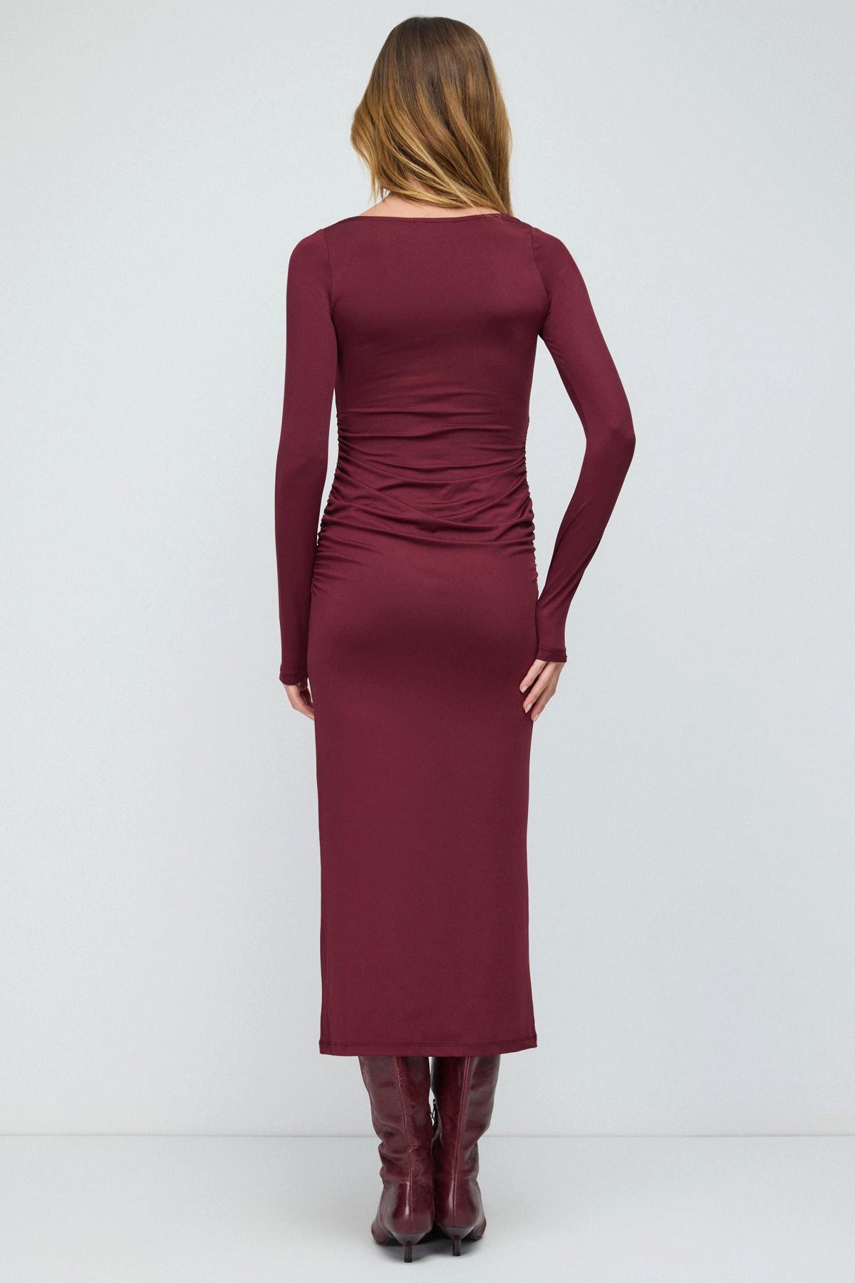 No Matter What Maxi Dress Body-Conscious Ruffle Dress