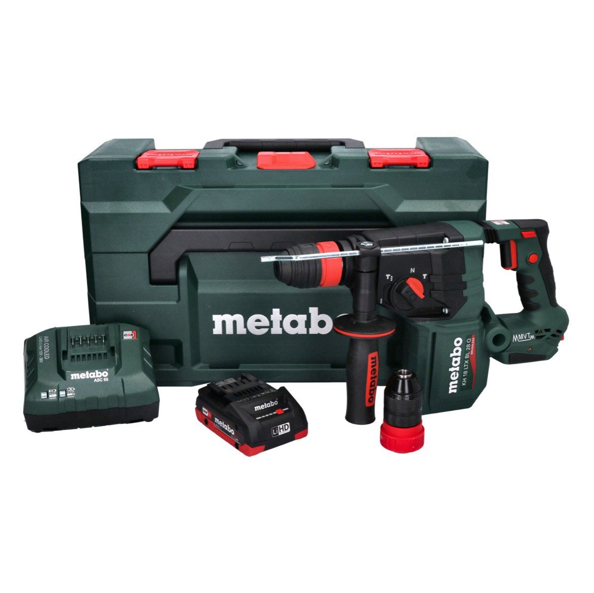 metabo Akku-Bohrhammer KH 18 LTX BL 28 Q Akku Bohrhammer 18 V 3 J SDS plus Brushless + 1x