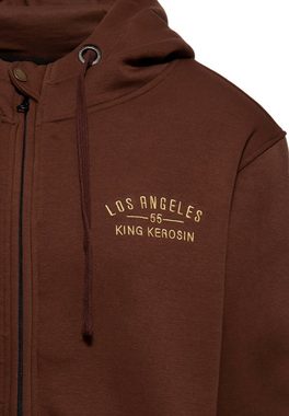 KingKerosin Kapuzensweatjacke Stay Fast mit hochschließendem Kragen