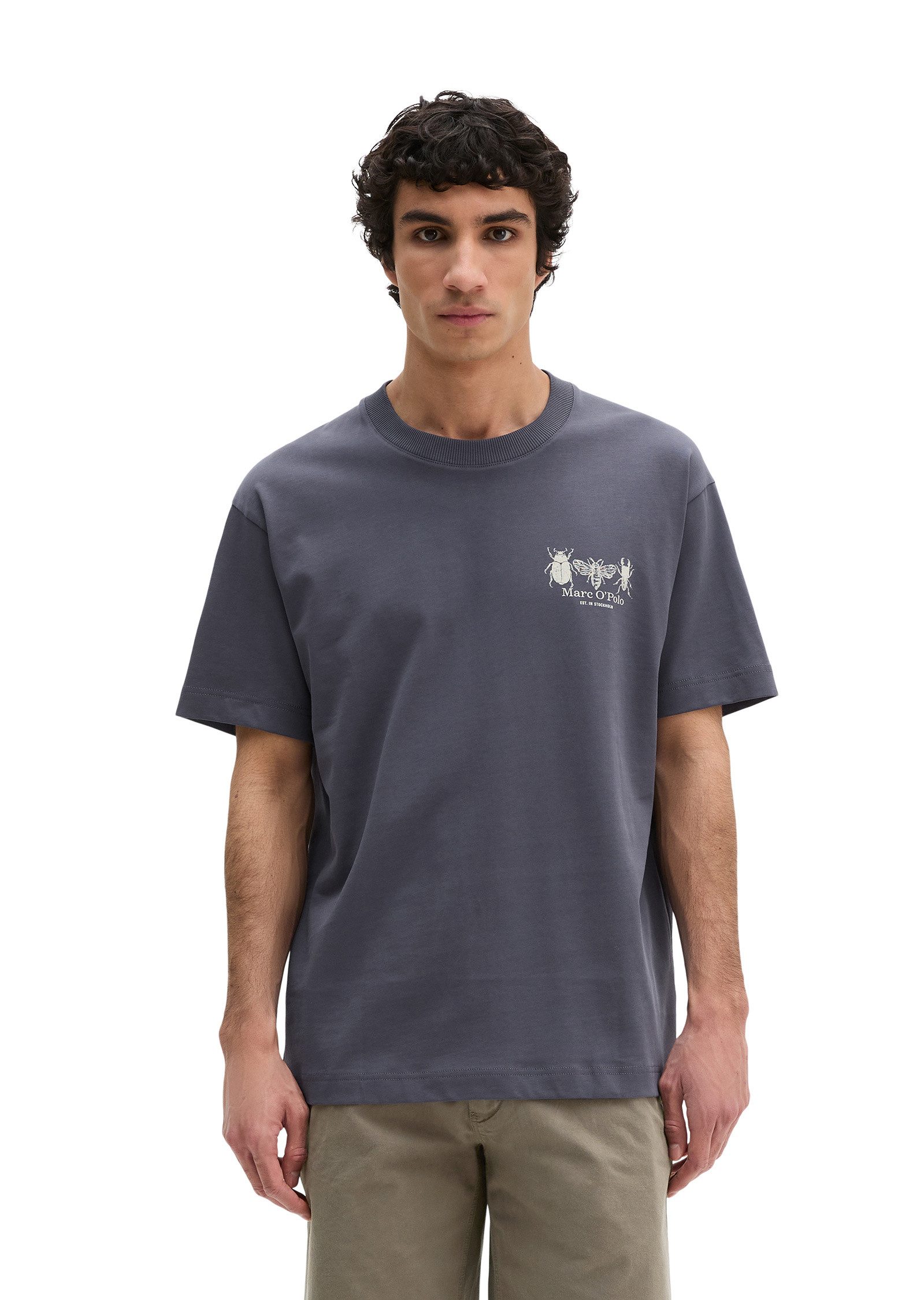 Marc O'Polo T-Shirt mit beidseitigen Insektenprints