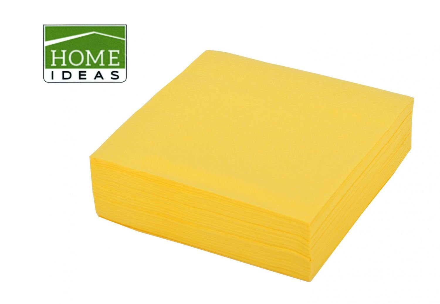 Home Ideas Papierserviette 2500 Servietten gelb 33x33cm 3-lagig 1/4 Falz Papierserviette Papiertu