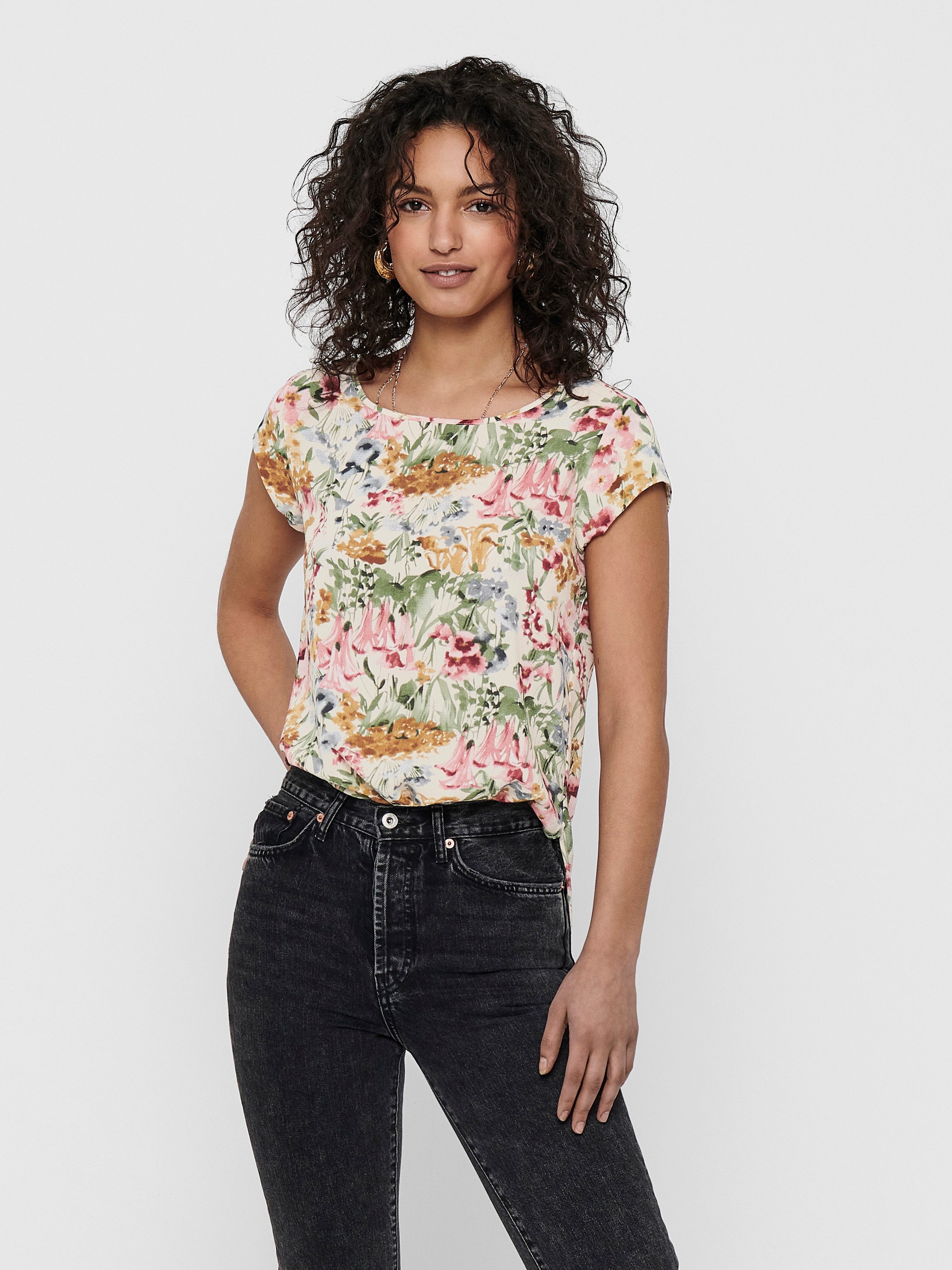 ONLY Shirtbluse ONLVIC S/S AOP TOP NOOS PTM mit Allover Druck günstig online kaufen