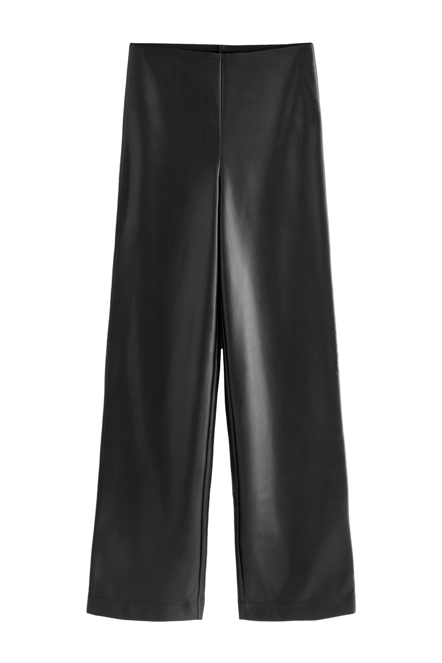Lederimitathose Hose aus Kunstpelz und Leder, Kurzgröße