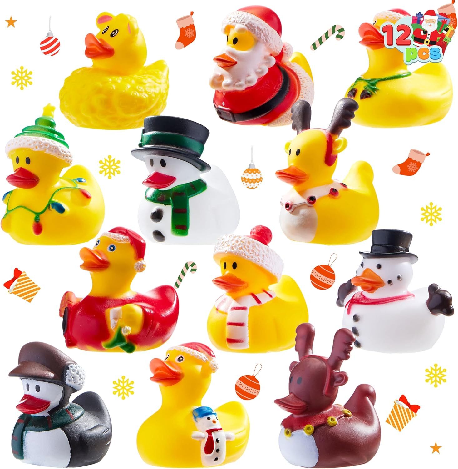 JOYIN Badespielzeug JOYIN Weihnachts Gummienten, 12er Set