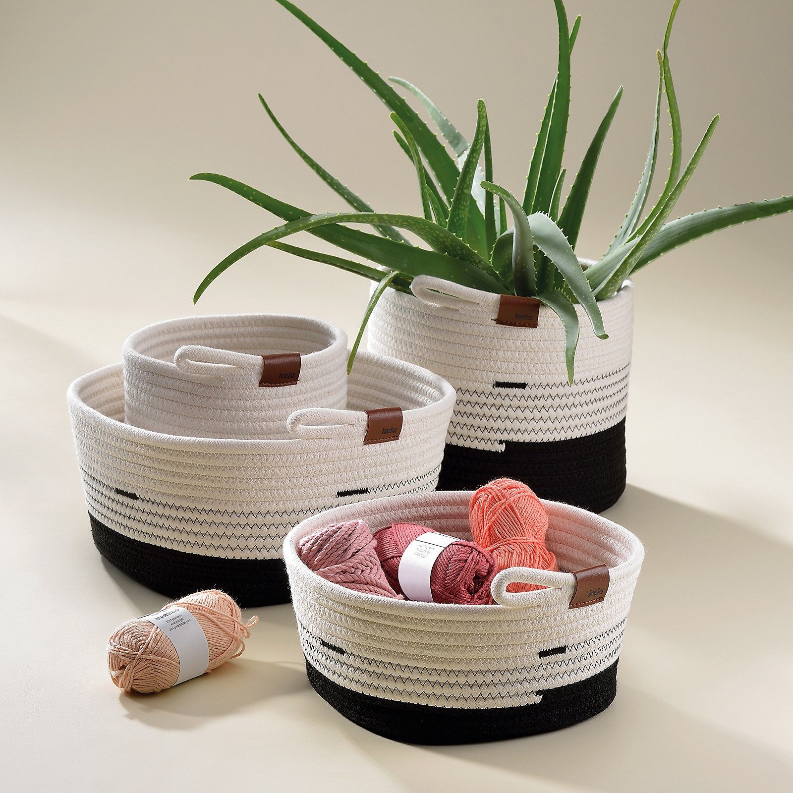kela Aufbewahrungskorb Hedda, flexibel einsetzbar, Flechtoptik, Seilkorb günstig online kaufen