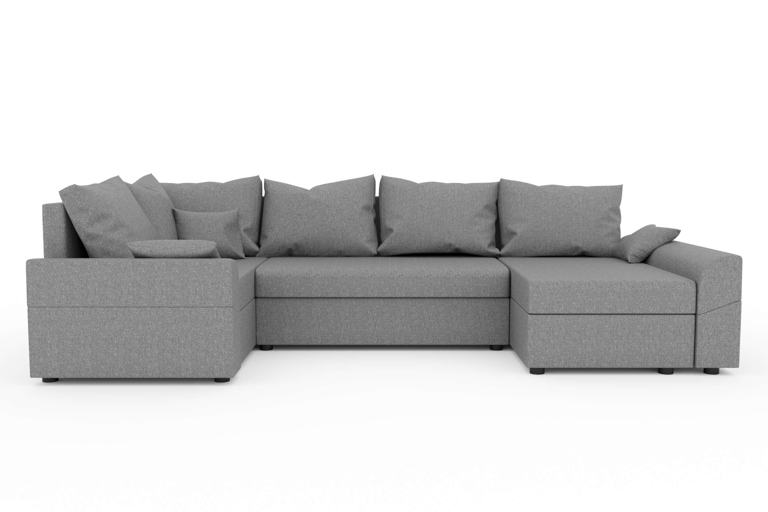 Design mit Modern Bailey, Bettfunktion, U-Form, Wohnlandschaft Bettkasten, Sitzkomfort, Eckcouch, Stylefy mit Sofa,