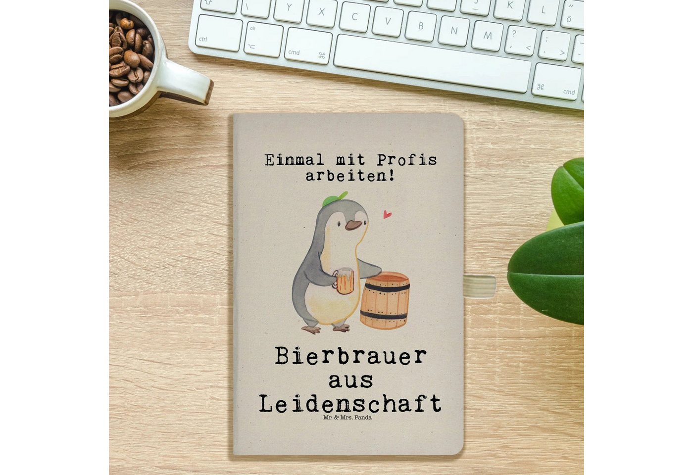 Thumbnail - Mr. & Mrs. Panda Notizbuch Bierbrauer Leidenschaft - Transparent - Geschenk, Rente, A5 Notizbuch Mr. & Mrs. Panda, Umwel...