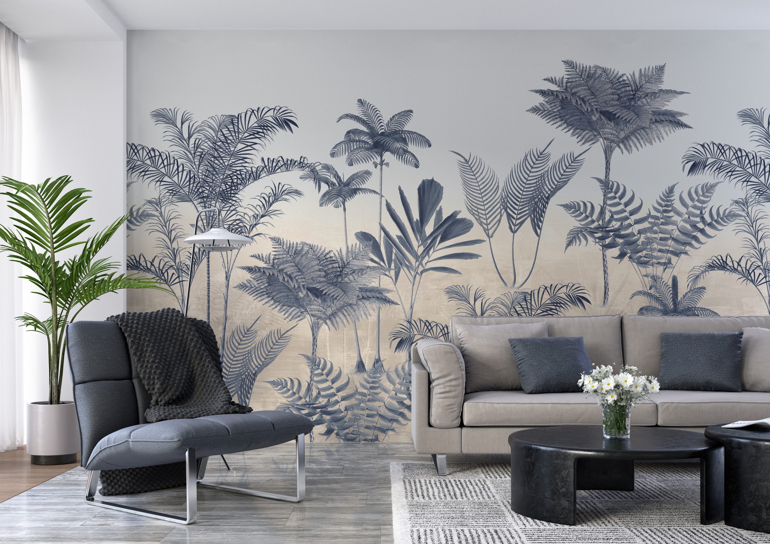 Rasch Fototapete mit tropischem Palmen, glatt, tropisch, botanisch, (1 Rolle, 1 St), 300 cm x 424 cm