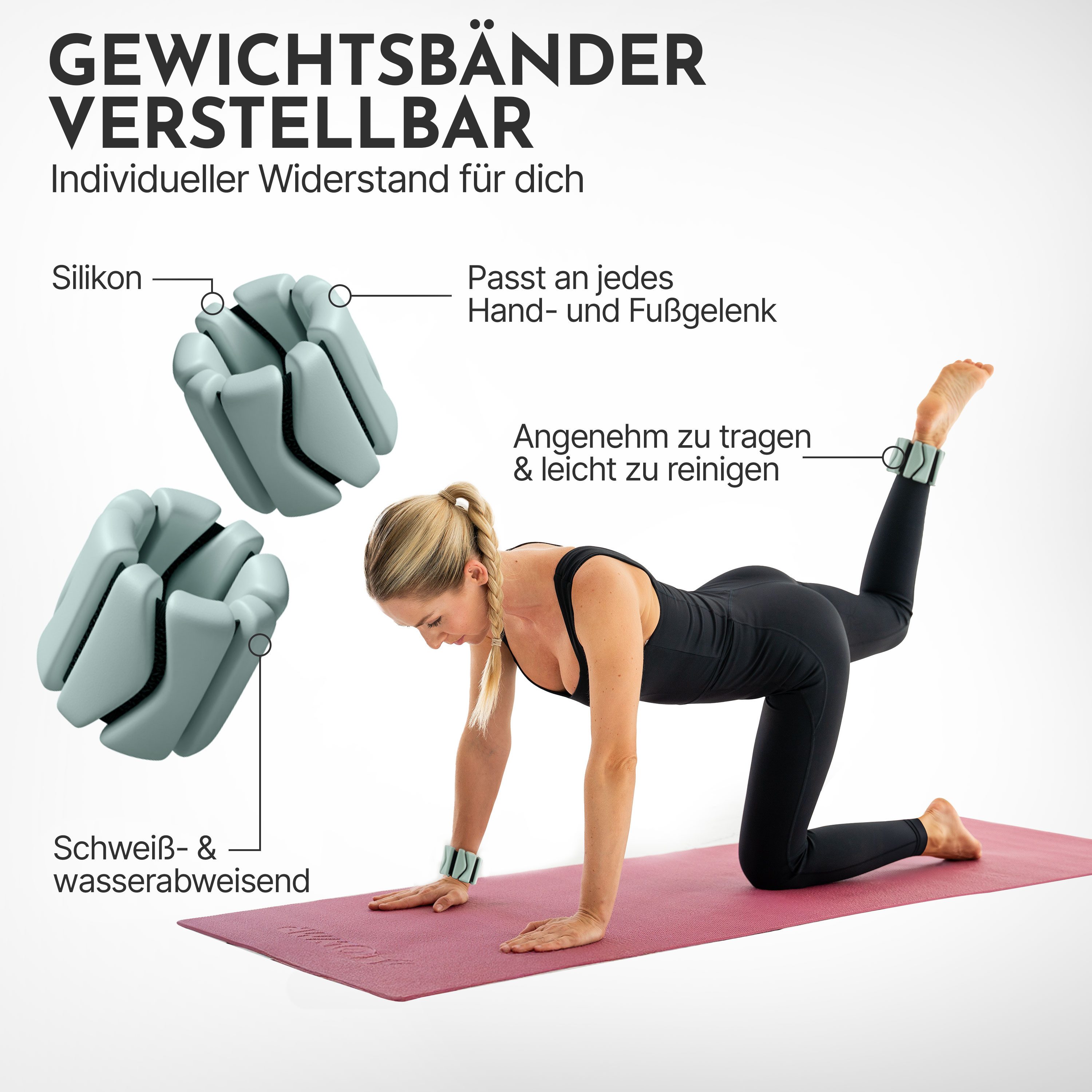 NEOLYMP Pilates-Ring Pilates Set für Zuhause – Pilates Ball, Pilates Ring & Gewichte (Set, Pilates Essential Kit Damen & Anfänger - Home Pilates), Pilates Zubehör Set – inkl. Pilates Bänder, 1kg Hanteln & E-Book
