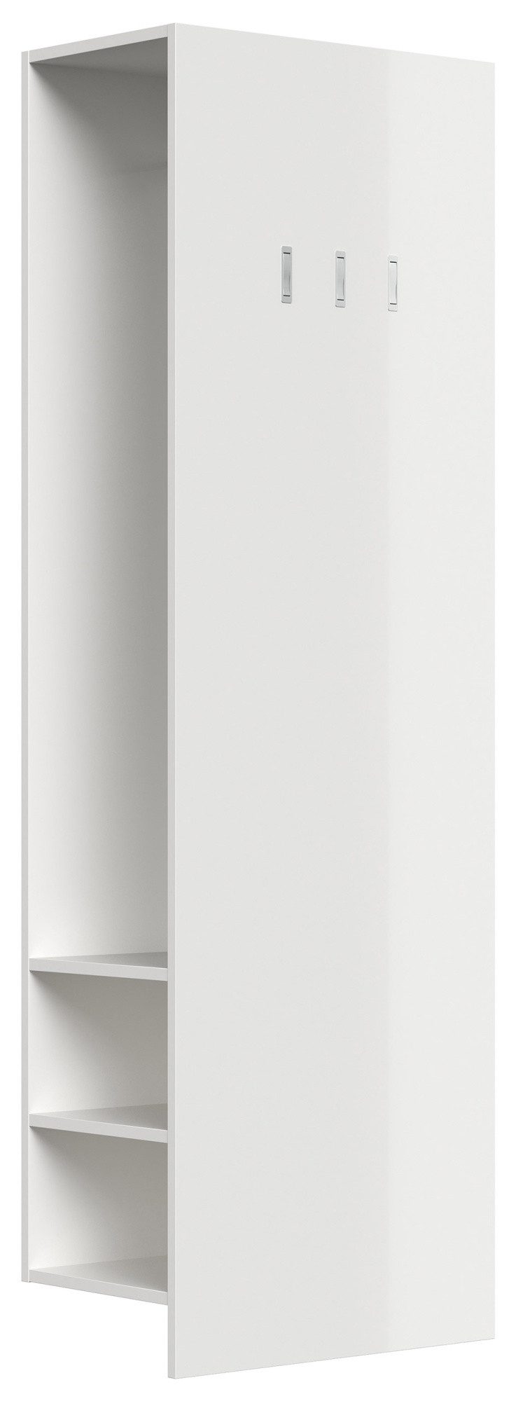 Magnolia Home Garderoben-Set Garderobenpaneel Urban 3 Haken Garderobenstange 6 Paar Schuhe lackiert