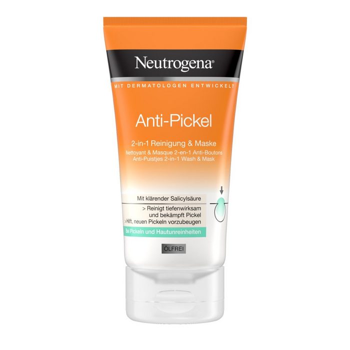 Neutrogena Gesichtsreinigungsgel Anti-Pickel 2-in-1 Reinigung & Maske - 150ml