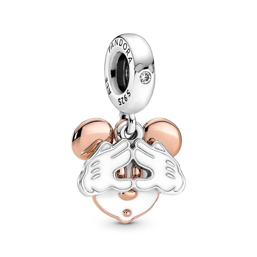 Charm-Einhänger PANDORA Charm-Anhänger Disney Micky Maus, 925er Silber, bicolor
