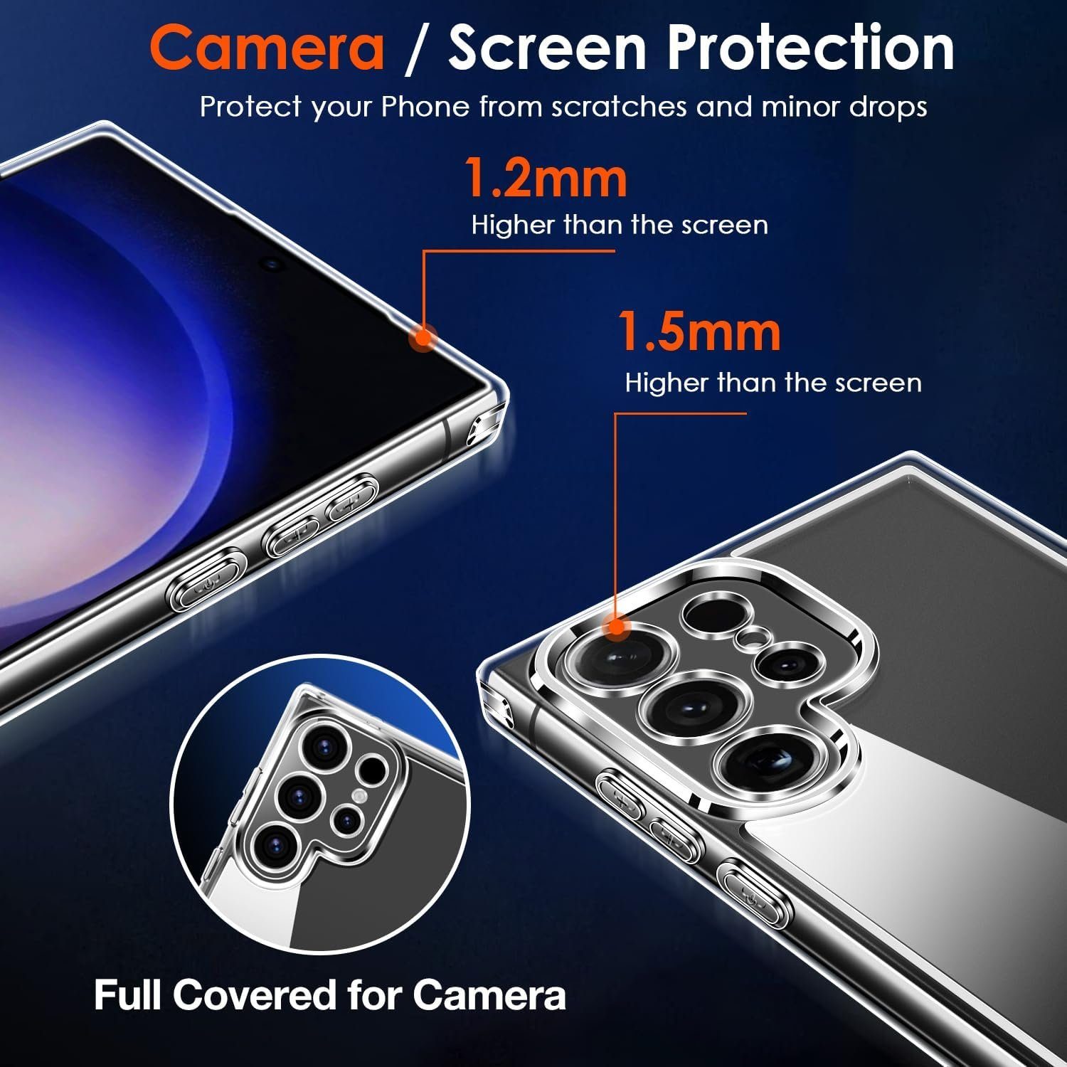 MORRENT Handyhülle Samsung Galaxy S24 Ultra Hülle mit panzerglas, stoßfestes Case