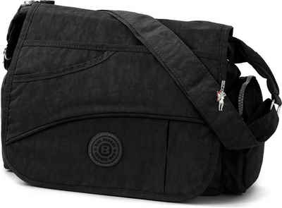 BAG STREET Umhängetasche Bag Street Nylon Tasche Damenhandtasche (Umhängetasche, Umhängetasche), Jugend, Damen Tasche strapazierfähiges Textilnylon schwarz