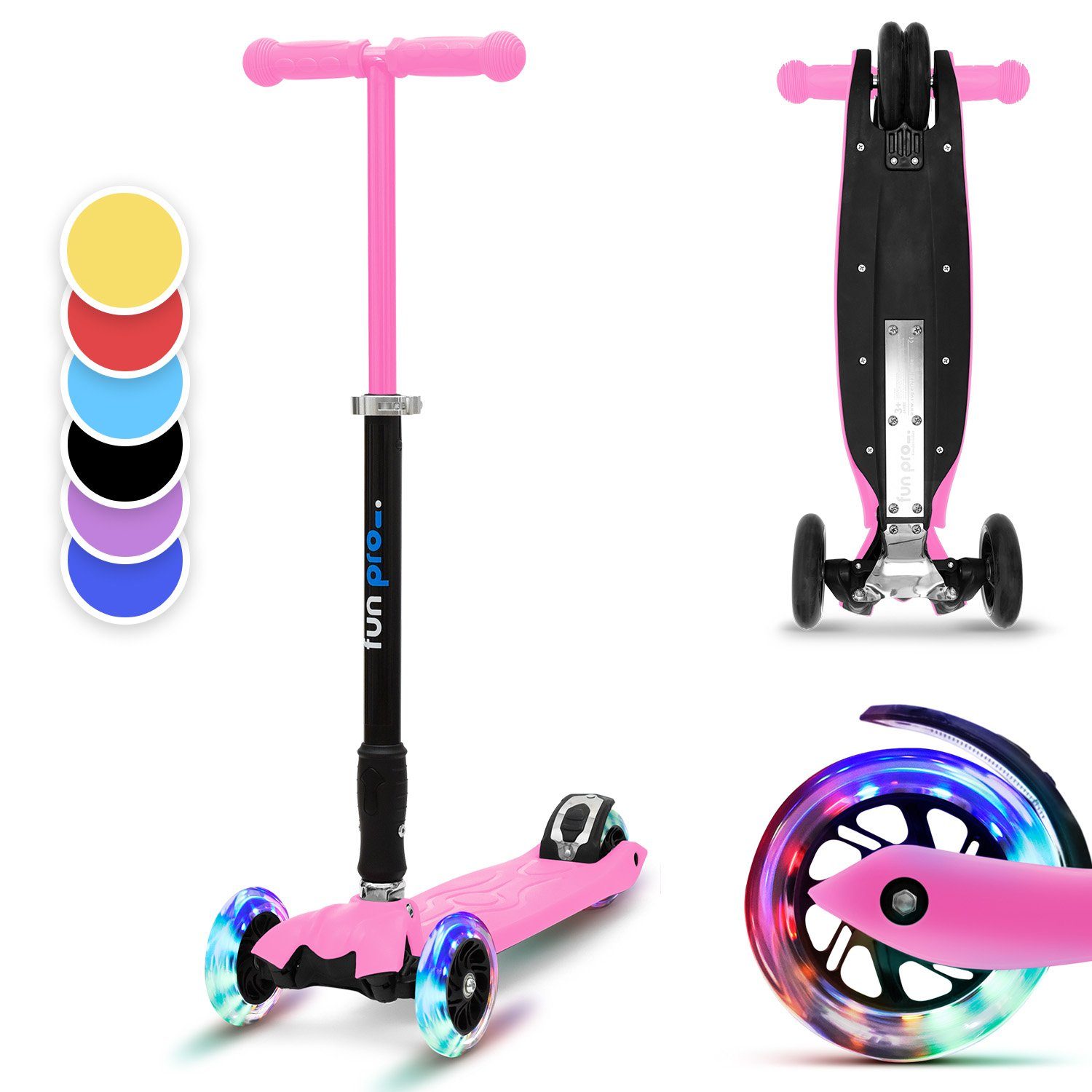 fun pro Cityroller fun pro TWO, Kick Scooter Roller Kinder - Stunt Tretroller Kinder klappbar