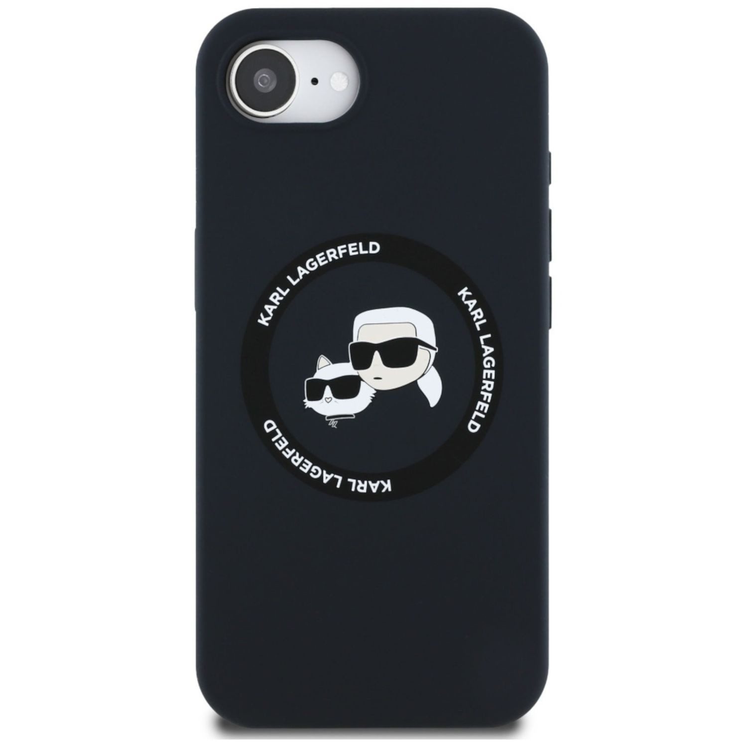 KARL LAGERFELD Smartphone-Hülle Karl Lagerfeld Apple iPhone 17e / 16e Silicone Heads MagSafe