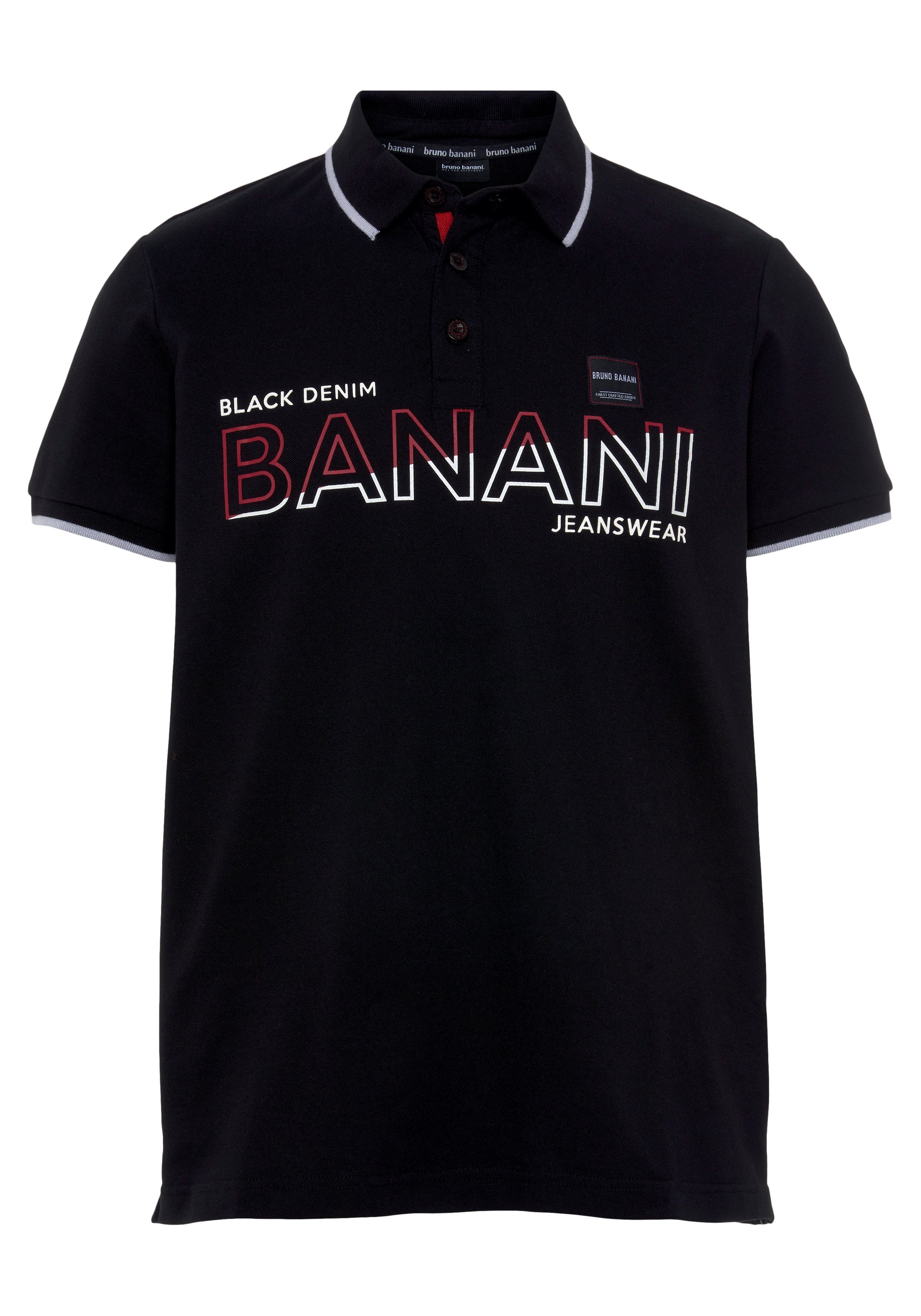 schwarz Banani Poloshirt Bruno