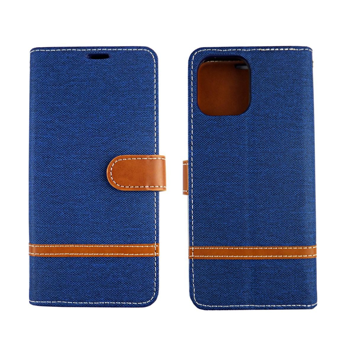 König Design Handyhülle Apple iPhone 12 Mini, Apple iPhone 12 Mini Handyhülle Bookcover Blau