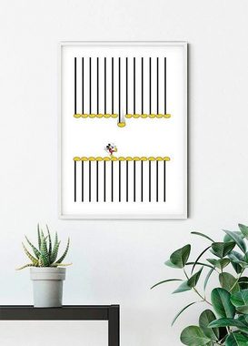 Komar Poster Mickey Mouse Footlines, Disney (1 St), Kinderzimmer, Schlafzimmer, Wohnzimmer