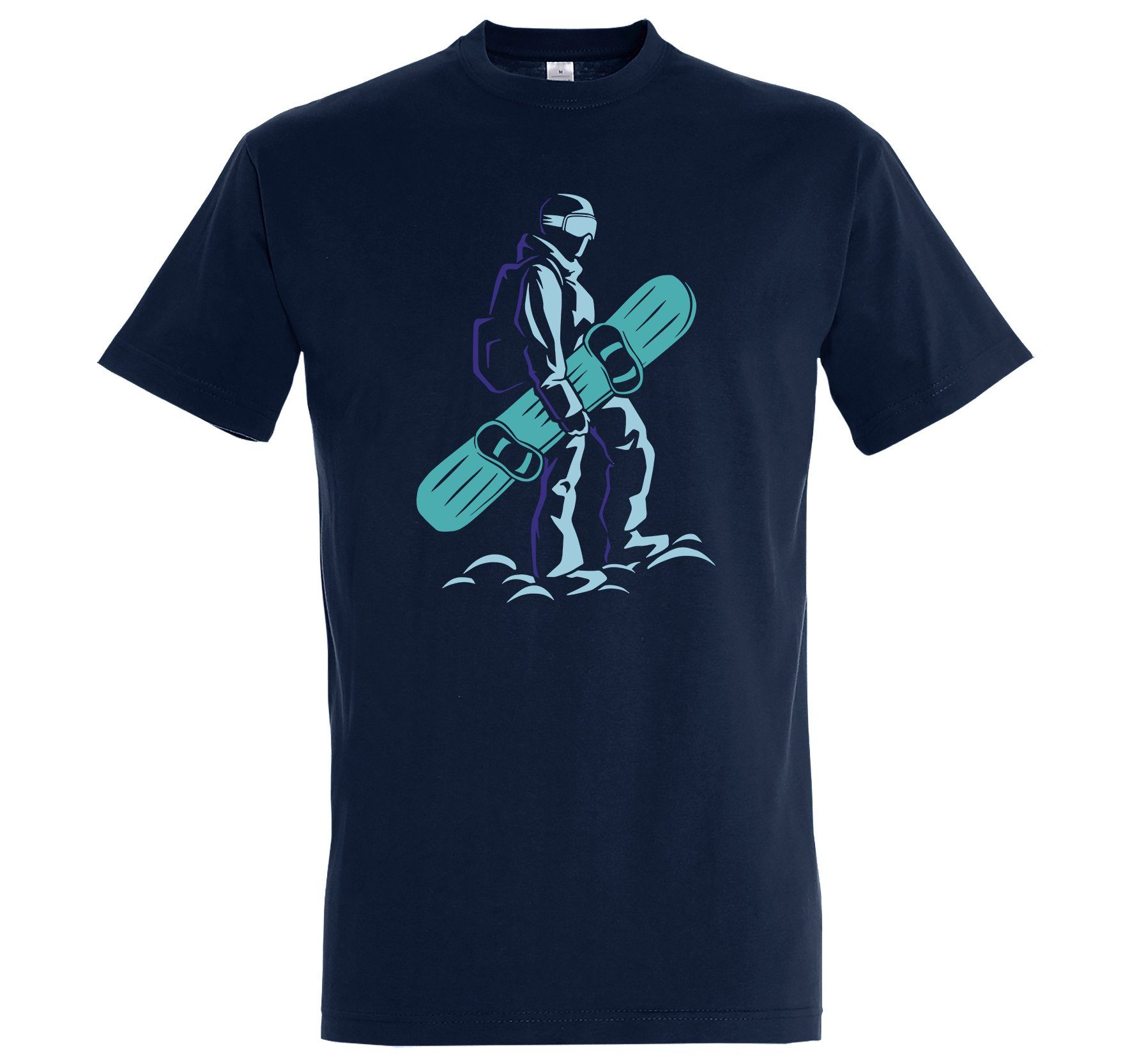 Youth Designz T-Shirt Snowboarding Herren Shirt mit trendigem Frontprint Navyblau