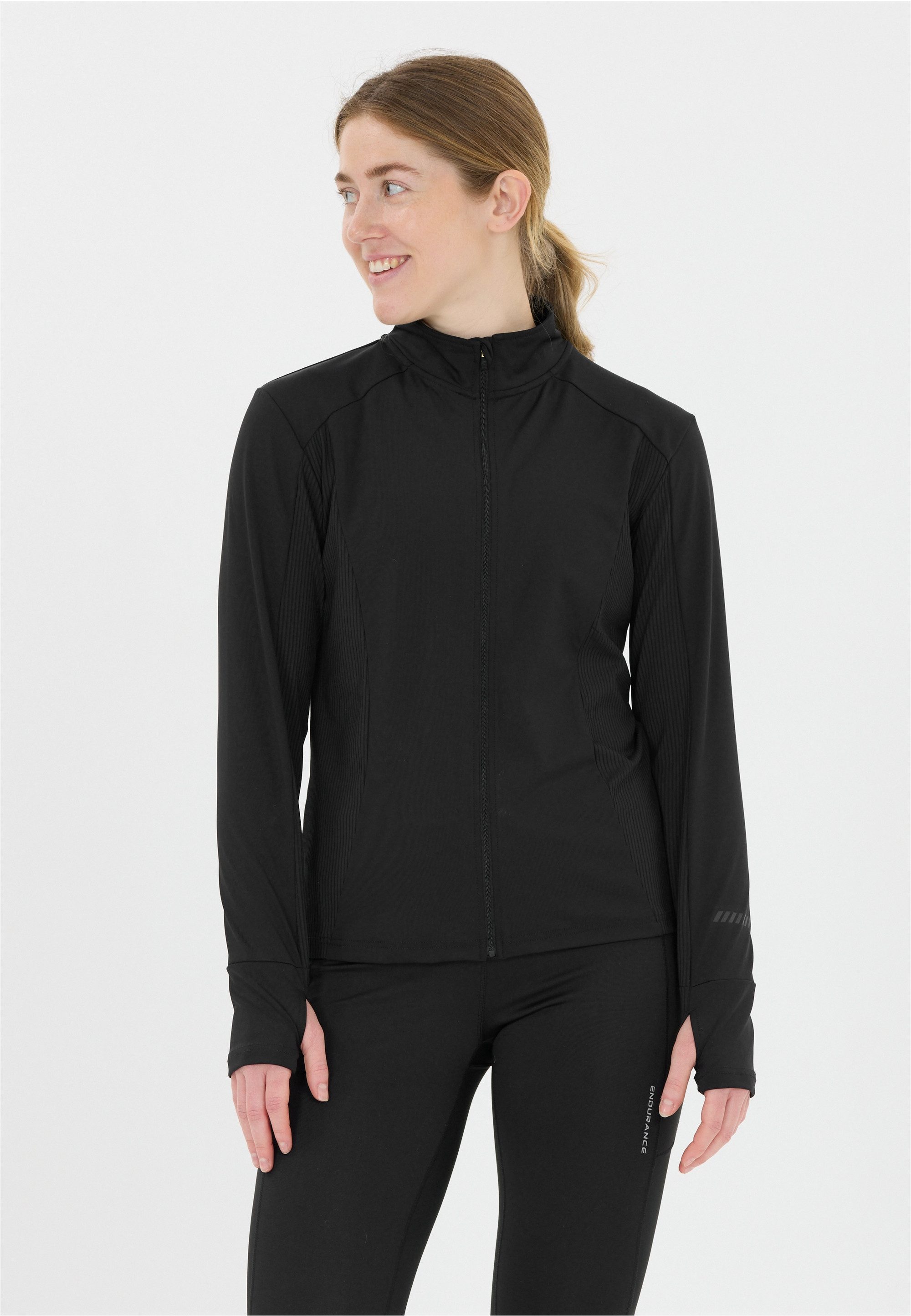 ENDURANCE Trainingsjacke Pulasan mit integrierten Daumenschlaufen