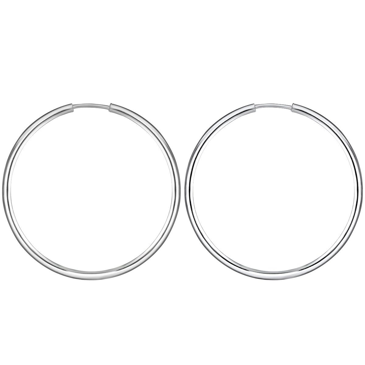 Rafaela Donata Paar Creolen Ohrschmuck aus 925 Sterling Silber, für Damen