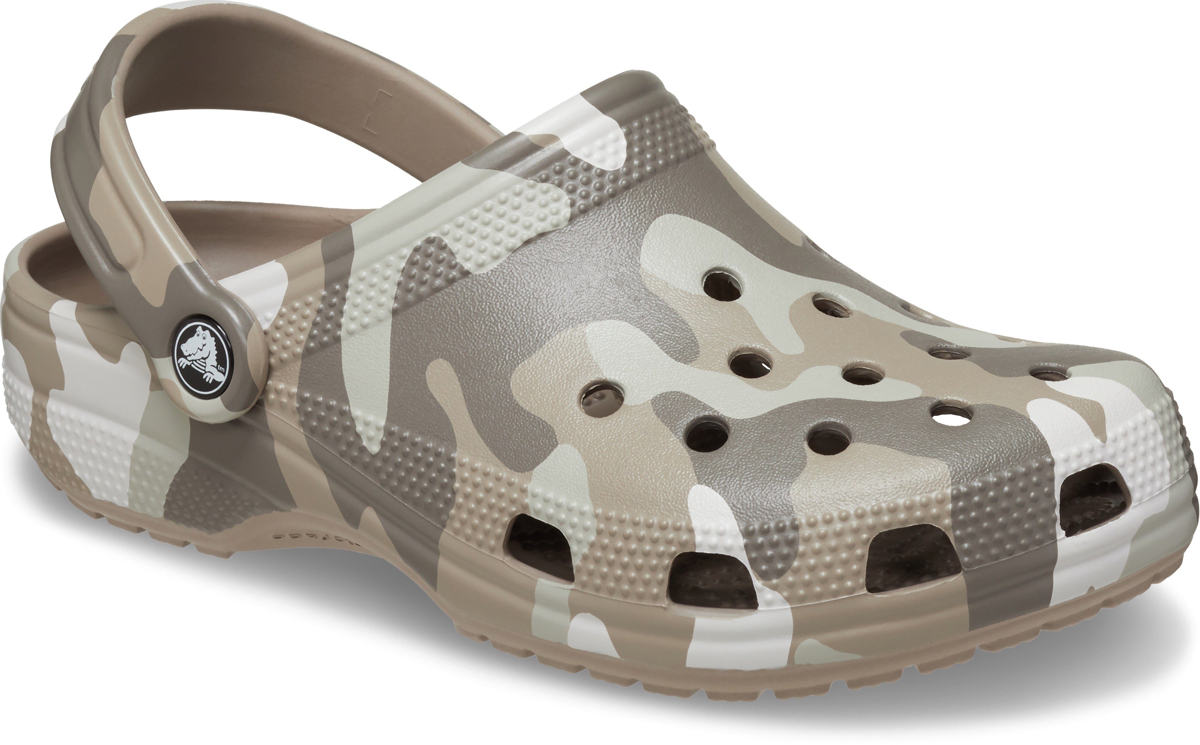 Crocs Classic Printed Camo Clog Clog, Sommerschuh, Gartenschuh, Poolslides, mit allover Muster