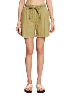 Esprit Shorts Shorts mit Bindegürtel aus Leinenmix (1-tlg)