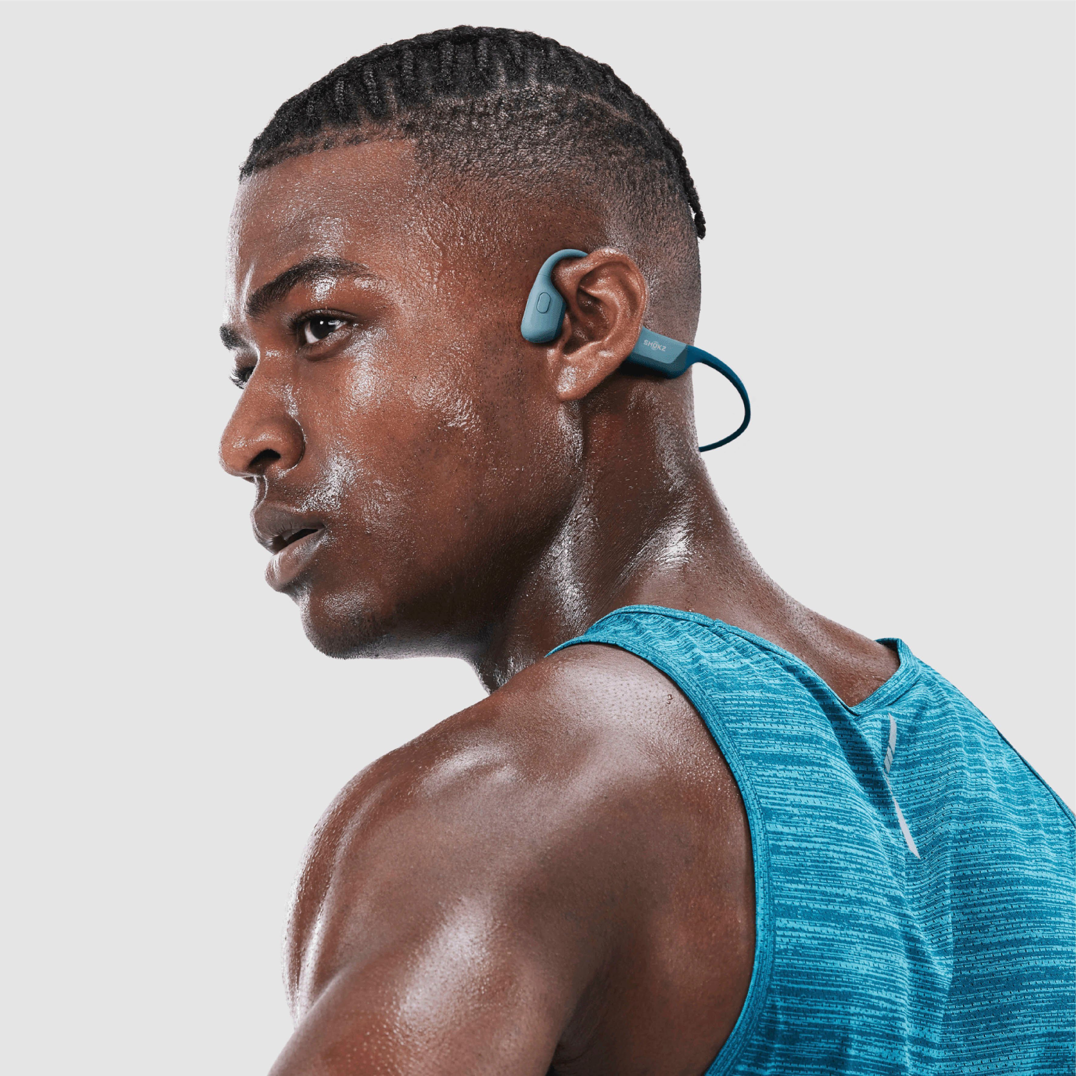 blau OpenRun (Noise-Cancelling, Shokz Pro Bluetooth) Sport-Kopfhörer