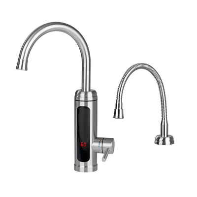 MAXXMEE Küchenarmatur »Armatur Durchlauferhitzer 360 2 x Wasserhahn« Warm- & Kaltwasserarmatur 360° schwenkbar