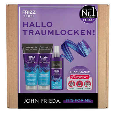 John Frieda Haarshampoo Frizz Ease Traumlocken Box, 4-tlg., Vorteils-Set, mit Augenmaske