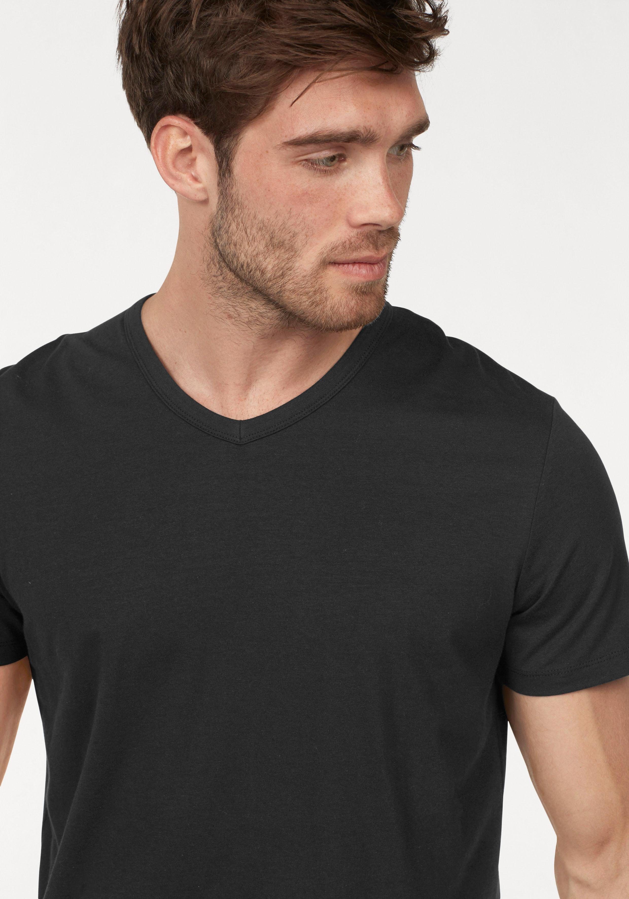SLIM- V-NECK TEE mit T-Shirt Jack black & V-Ausschnitt Jones FIT BASIC