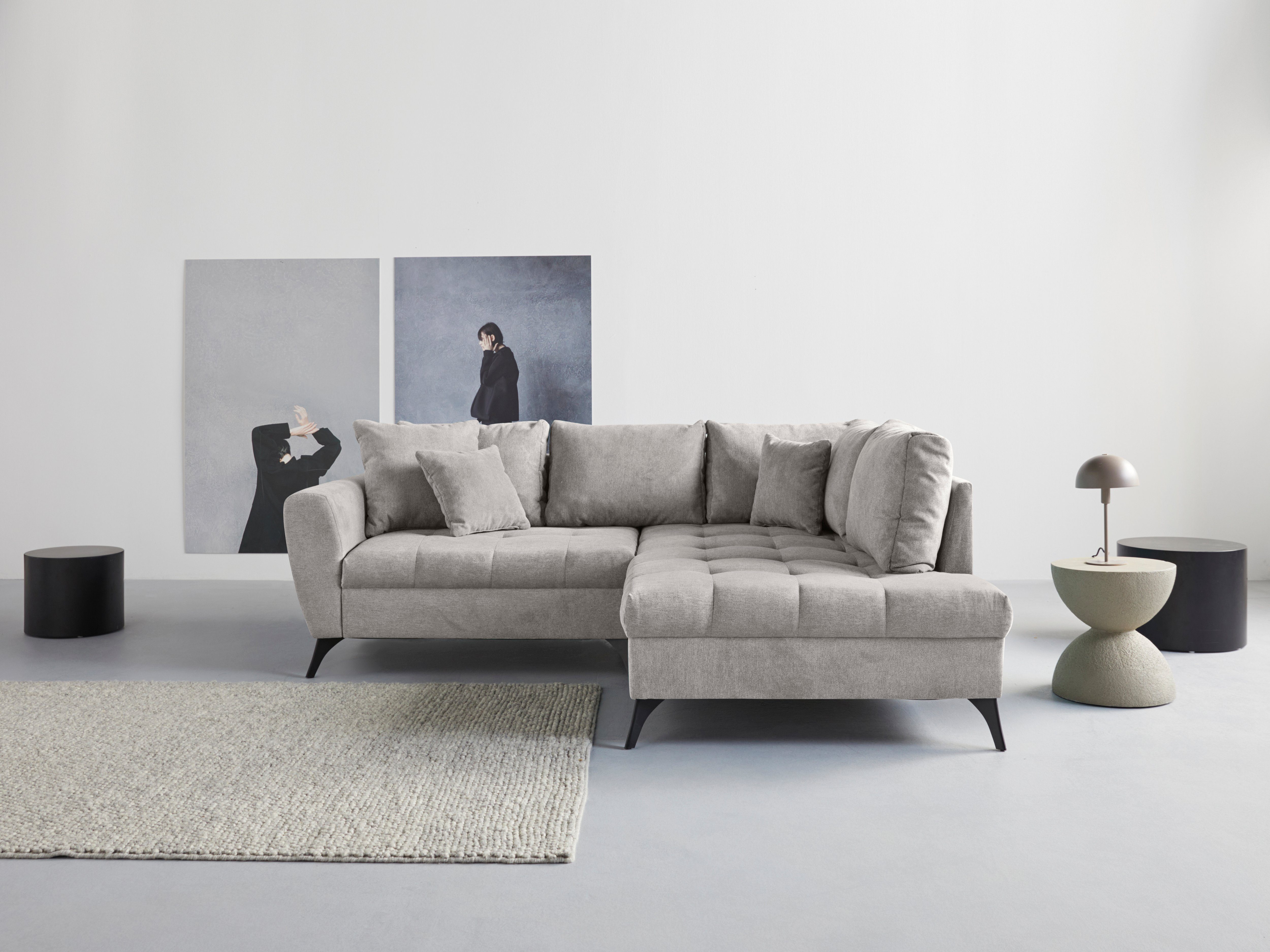 INOSIGN Ecksofa Lörby L-Form, Belastbarkeit bis 140kg pro Sitzplatz, auch mit Aqua clean-Bezug