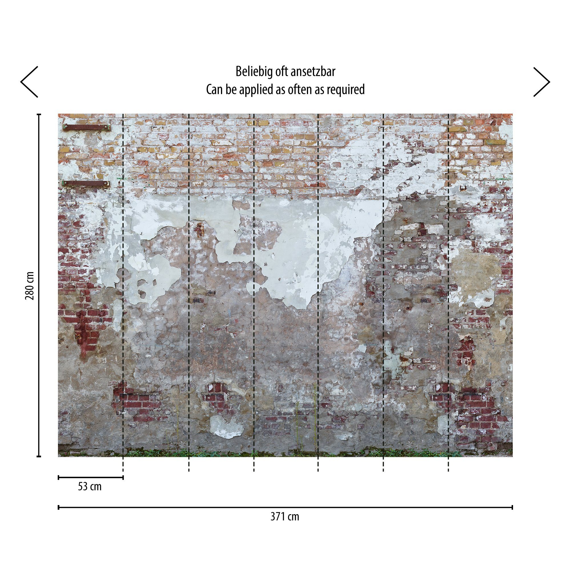 Bricoflor Fototapete Alte Mauer Motiv 3D Tapete In Steinoptik Für Wohnzimme günstig online kaufen