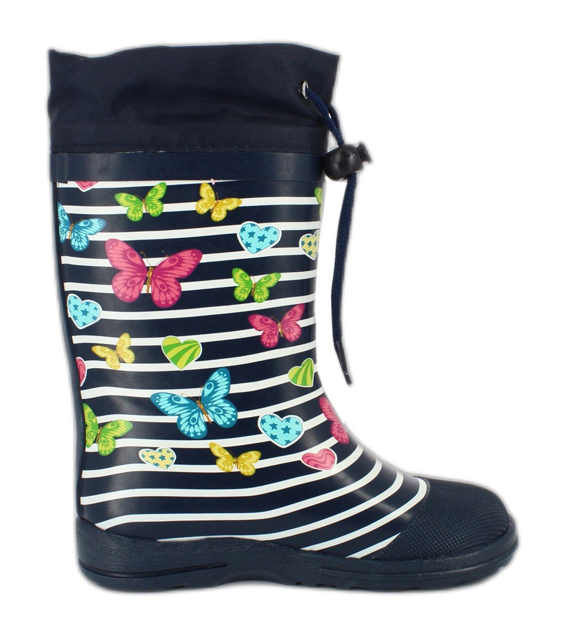 Beck Gummistiefel Fantasy Gummistiefel (wasserdichter, schmaler Stiefel, für trockene Füße bei Regenwetter) Naturkautschuk