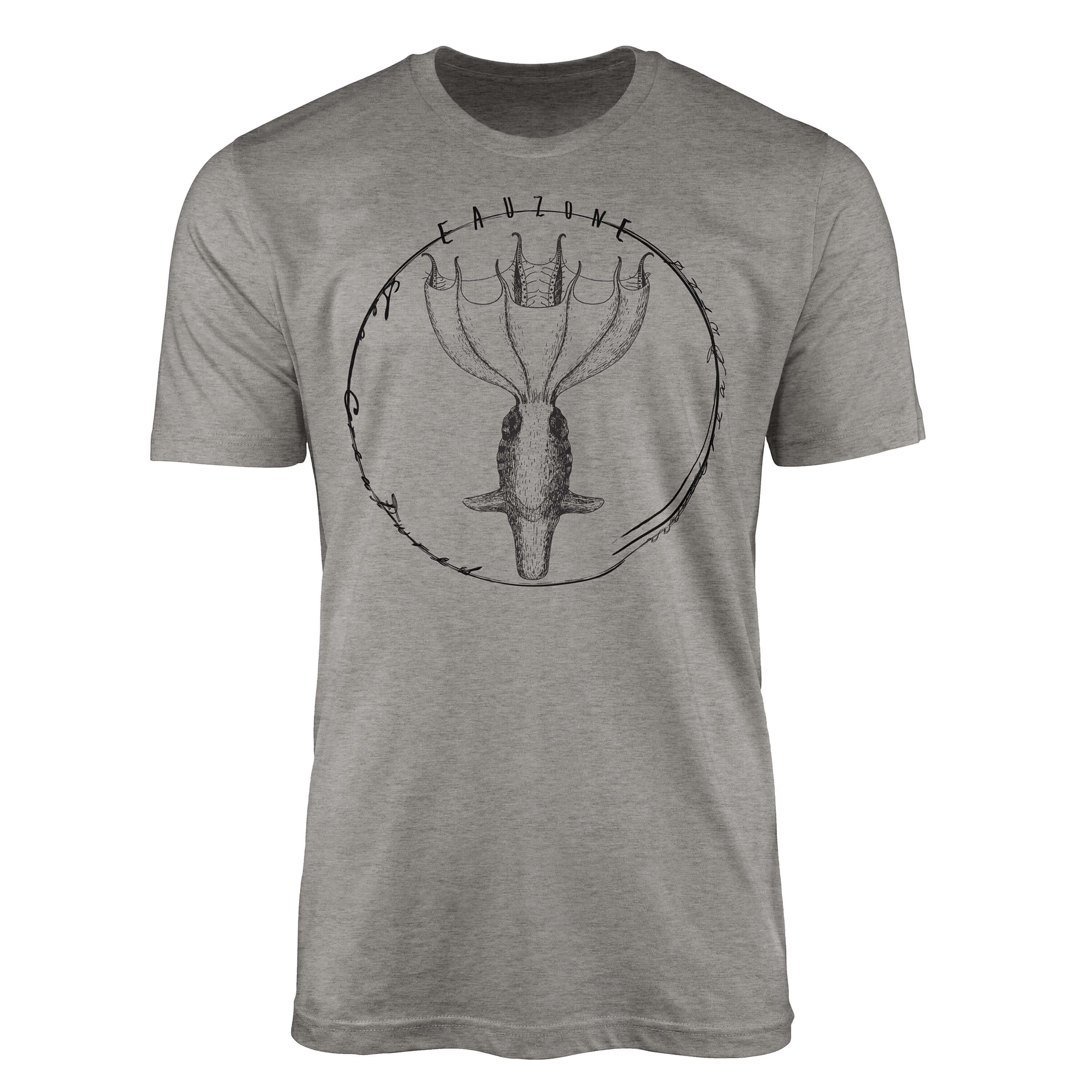 Sea 062 Tiefsee - T-Shirt Sinus / Ash Schnitt sportlicher Art Sea und feine Serie: Creatures, Fische Struktur T-Shirt