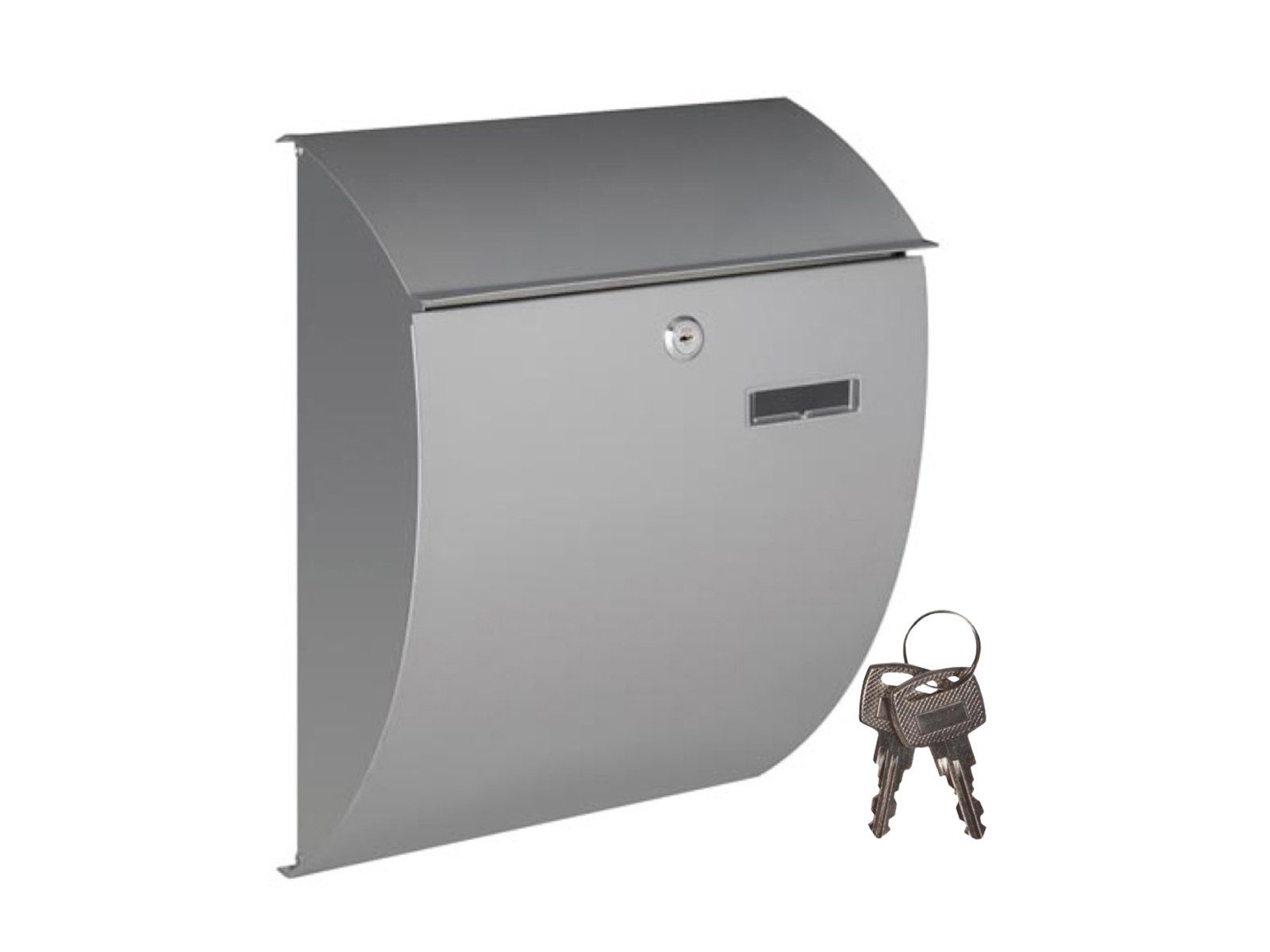 PEREL Briefkasten, gebogen in Silber großer günstig online kaufen